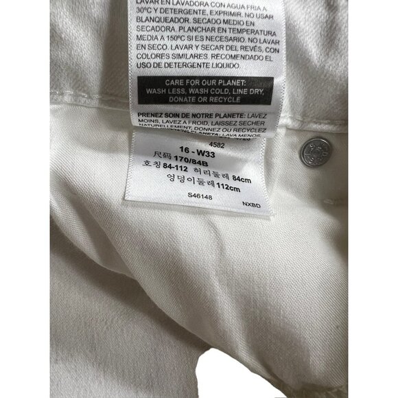 Levi Strauss Mis Rise Skinny Crop Women's White Jeans - Picture 5 of 9
